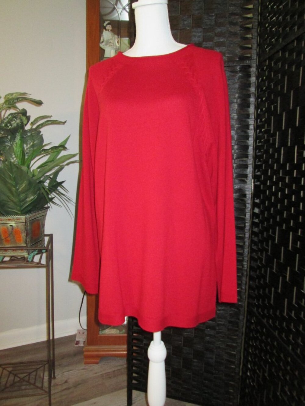 MaxMara Marina Rinaldi Adamello Sweater Bordeaux Red Large NWT - Picture 2 of 10